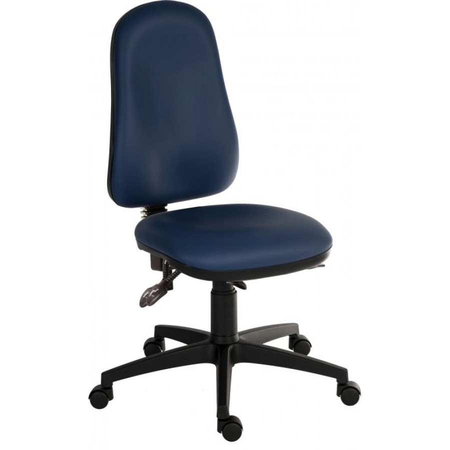 Ergo Comfort Black Leather Wipe Clean Operator Chair